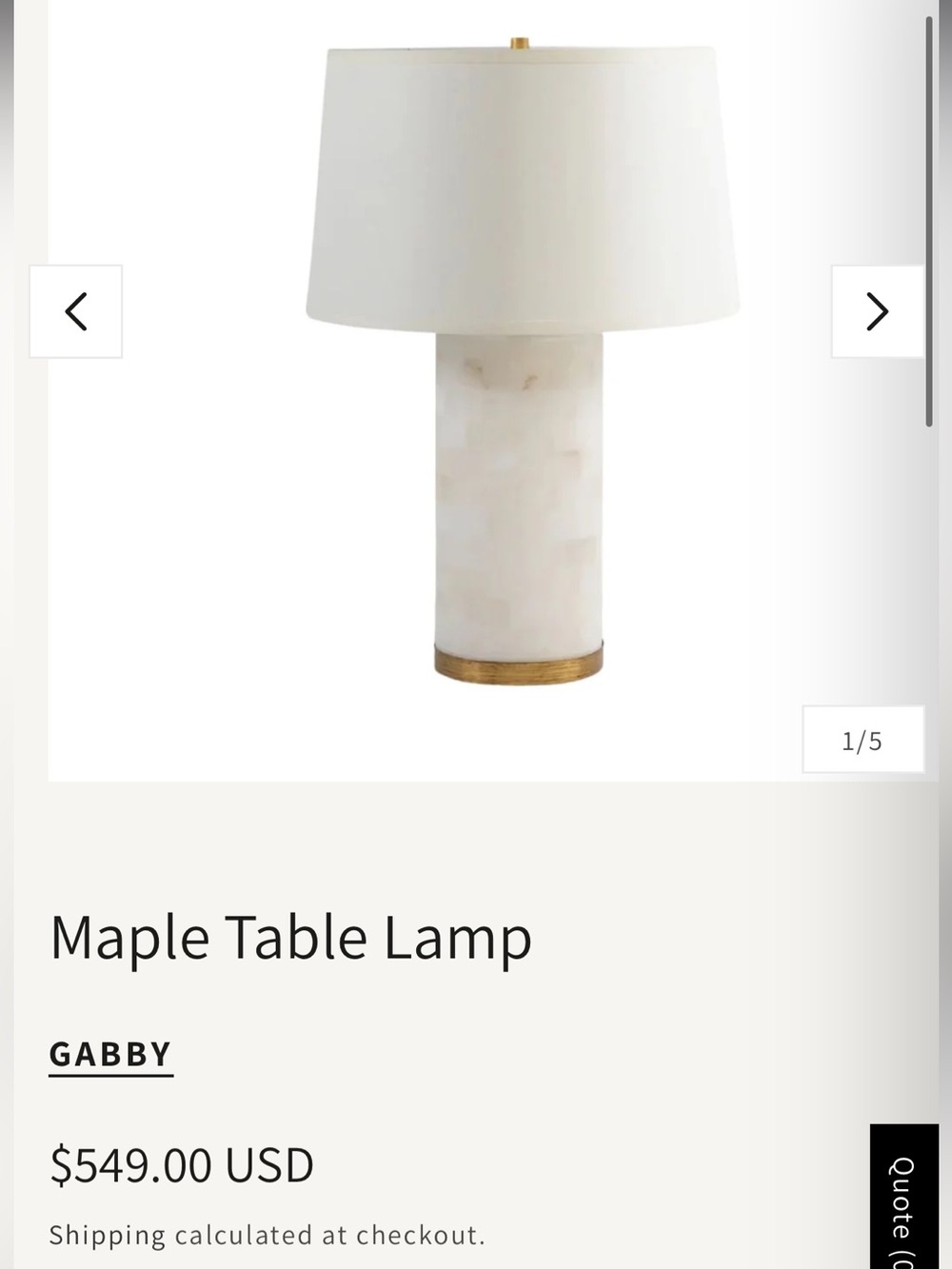 Gabby The maple table lamp